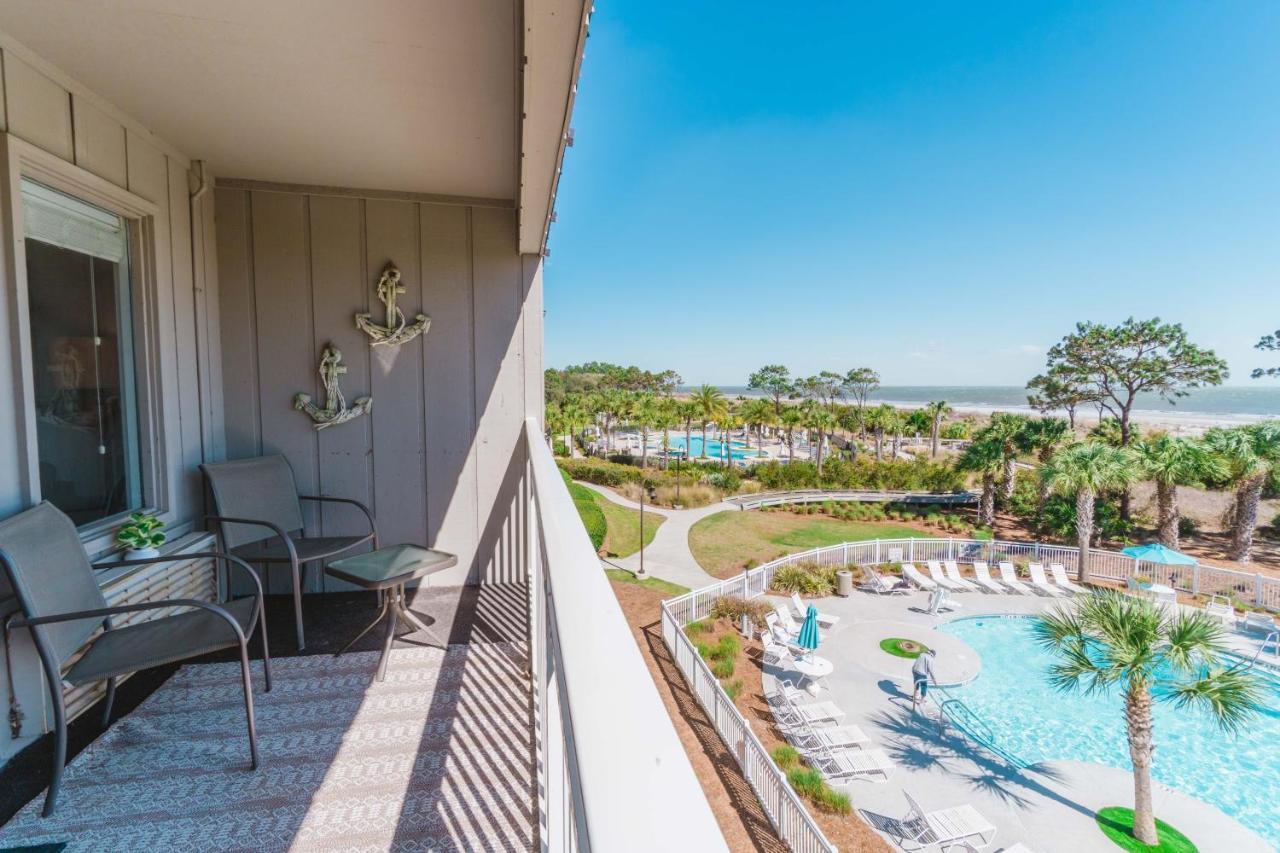 Stunning Views!!-Oceanfront Villa-Heated Pool-Private Balcony-Tiki Bar-Walk To Coligny Plaza Hilton Head Island Exterior photo